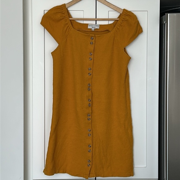 Madewell Texture & Thread Cotton Cap-Sleeve DressTungsten Glow Size S - Picture 12 of 12